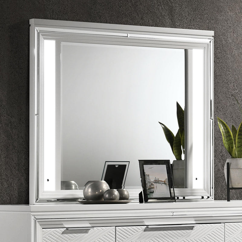 white dresser mirrors Labrant Girls Cottage Mirror in The antiqued white finish with a wonderful grain texture radiates sophistication Benjara Dex White 1 in.
