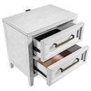 Coaster Furniture Marielle 224842 2-Drawer Nightstand Bedside Table - Distressed White IMAGE 11
