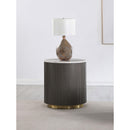  Coaster Furniture Jason 710417 Round Marble Top Side End Table - White and Charcoal IMAGE 2