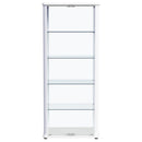 Coaster Furniture Aero 950399 5-shelf Display Curio Cabinet with LED Lighting - White IMAGE 6