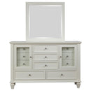  Coaster Furniture Sandy Beach 201303M 11-Drawer Dresser with Mirror - Cream White IMAGE 3