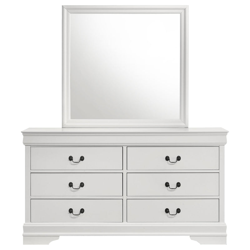 Coaster Furniture Louis Philippe 6-Drawer Dresser with Mirror 202443M IMAGE 3