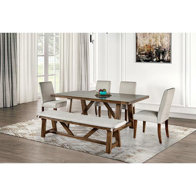 Furniture of America Losone FM3422BR-T Dining Table IMAGE 2