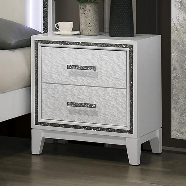 Furniture of America Lucida FM7203WH-N Night Stand IMAGE 1