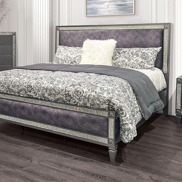 Furniture of America Lyanne FM7240GY-Q Queen Bed IMAGE 1