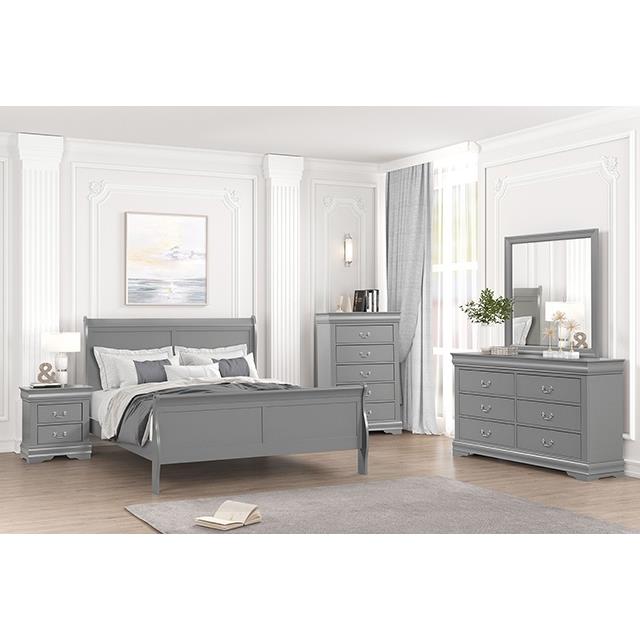 Furniture of America Louis Philippe FM7866GY-F Full Bed IMAGE 2