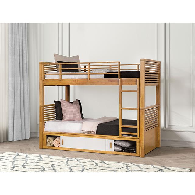 Furniture of America Richland FM-BK103AK-T Twin/Twin Bunk Bed IMAGE 2