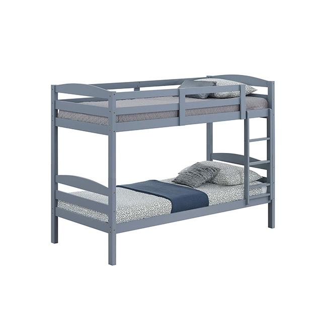 Furniture of America Finsbury FM-BK110GY-T Twin Twin Bunk Bed IMAGE 3