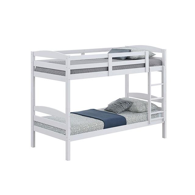 Furniture of America Finsbury FM-BK110WH-T Twin Twin Bunk Bed IMAGE 3