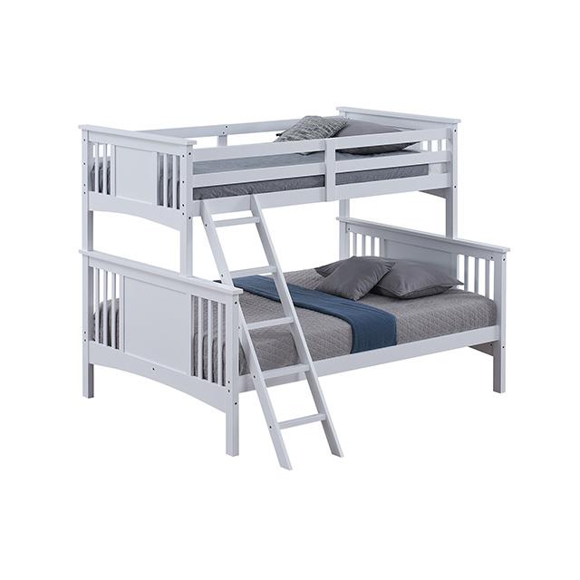 Furniture of America Spring Creek FM-BK602F-WH Twin/Full Bunk Bed IMAGE 3