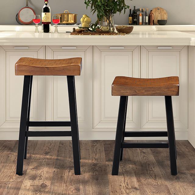 Furniture of America Biasca FM-BR3001BR-29-2PK 29" Stool IMAGE 2