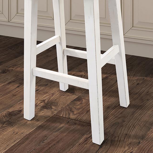 Furniture of America Biasca FM-BR3001WH-24-2PK 24" Stool IMAGE 4