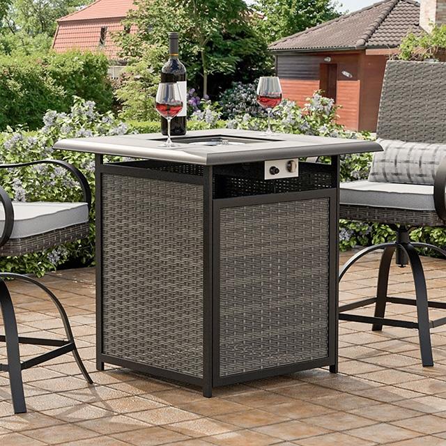 Furniture of America Arosa GM-2024 Fire Pit Counter Height Table IMAGE 1