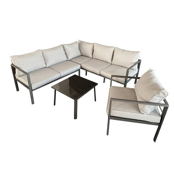 Furniture of America Farisha LA-A024WH-4PK 6 pc Outdoor Sectional Set IMAGE 1