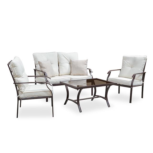 Furniture of America Arezzo LA-L005BG-4PK 5 pc Outdoor Furniture Set IMAGE 1