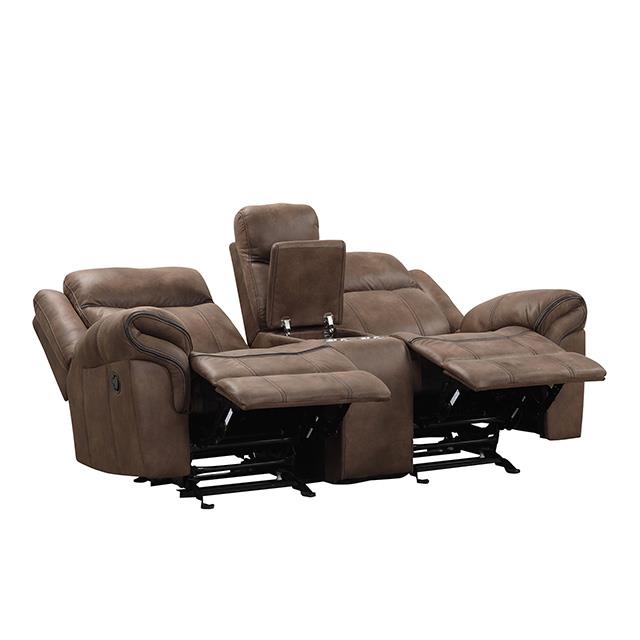 Furniture of America Agata NX6001BR-LV Glider Recliner Loveseat IMAGE 4