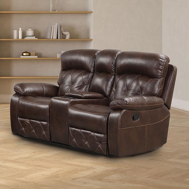 Furniture of America NX6004BR-LV Manual Loveseat IMAGE 1