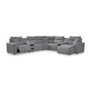  Signature Design by Ashley Modmax 65906S7 7 pc Power Reclining Sectional with Chaise IMAGE 1