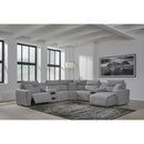  Signature Design by Ashley Modmax 65906S7 7 pc Power Reclining Sectional with Chaise IMAGE 2