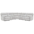 Signature Design by Ashley Social Pointe PC98802S34 7 pc Reclining Sectional with Storage Consoles IMAGE 1