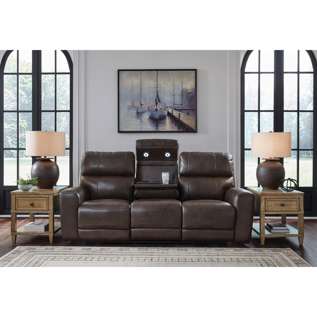 Signature Design by Ashley Crossplex PCU6450615 Power Reclining Sofa w