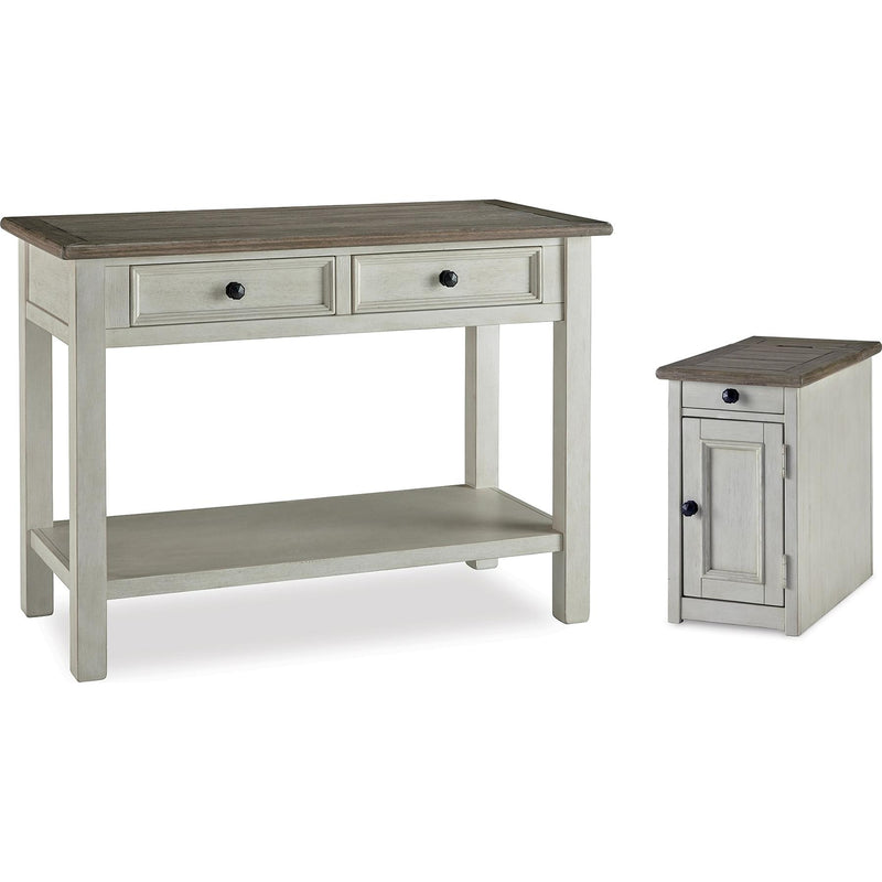 Signature Design by Ashley Bolanburg T637T7 Sofa Table and Chair Side End Table