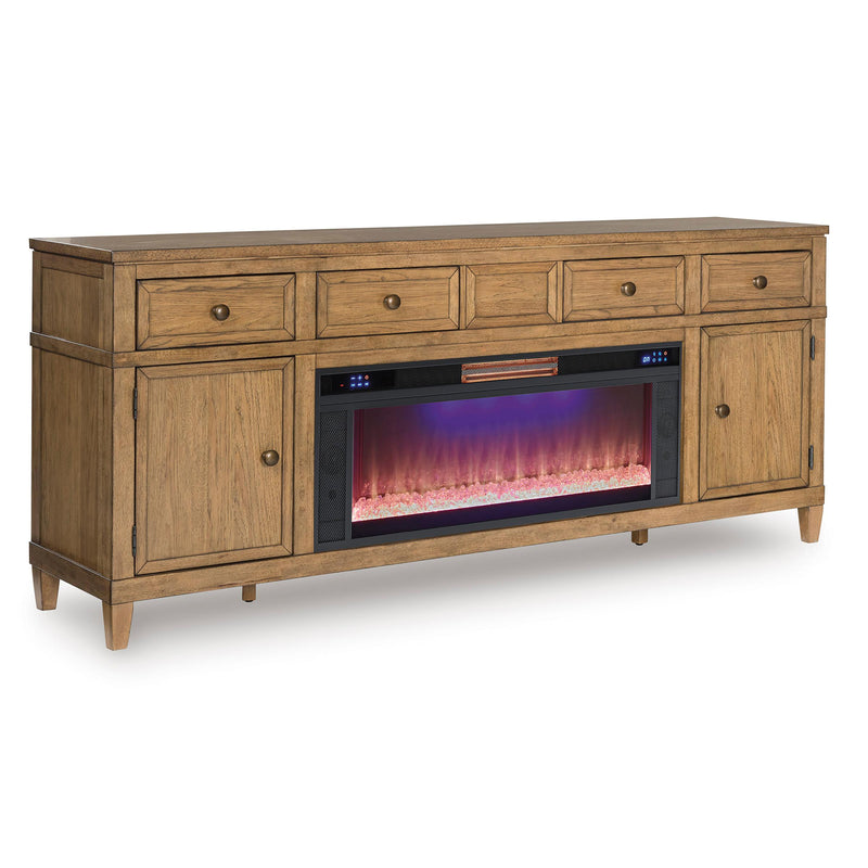  Signature Design by Ashley Sharlance W655W2 81" TV Stand with Electric Fireplace IMAGE 1