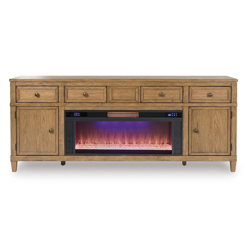  Signature Design by Ashley Sharlance W655W2 81" TV Stand with Electric Fireplace IMAGE 2