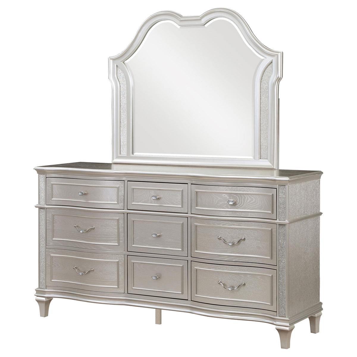 Coaster Furniture Evangeline 223393M 9-Drawer Dresser with Mirror - Si