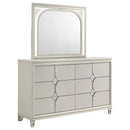 Coaster Furniture Olivia 224953M 6-Drawer Dresser and LED Mirror - Pearl White IMAGE 1