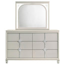 Coaster Furniture Olivia 224953M 6-Drawer Dresser and LED Mirror - Pearl White IMAGE 2