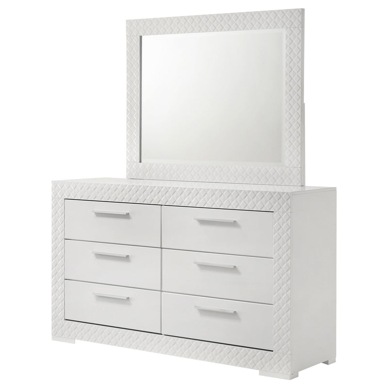 Coaster Furniture Ives 224943M 6-Drawer Dresser and Mirror