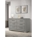 Coaster Furniture Ives 224973 6-Drawer Dresser Cabinet - Grey High Gloss IMAGE 9