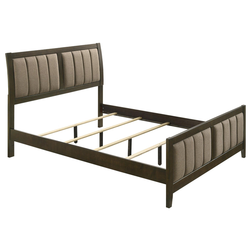 Coaster Furniture Wilkes 224421Q 51-inch Upholstered Queen Bed - Dark Cocoa IMAGE 1