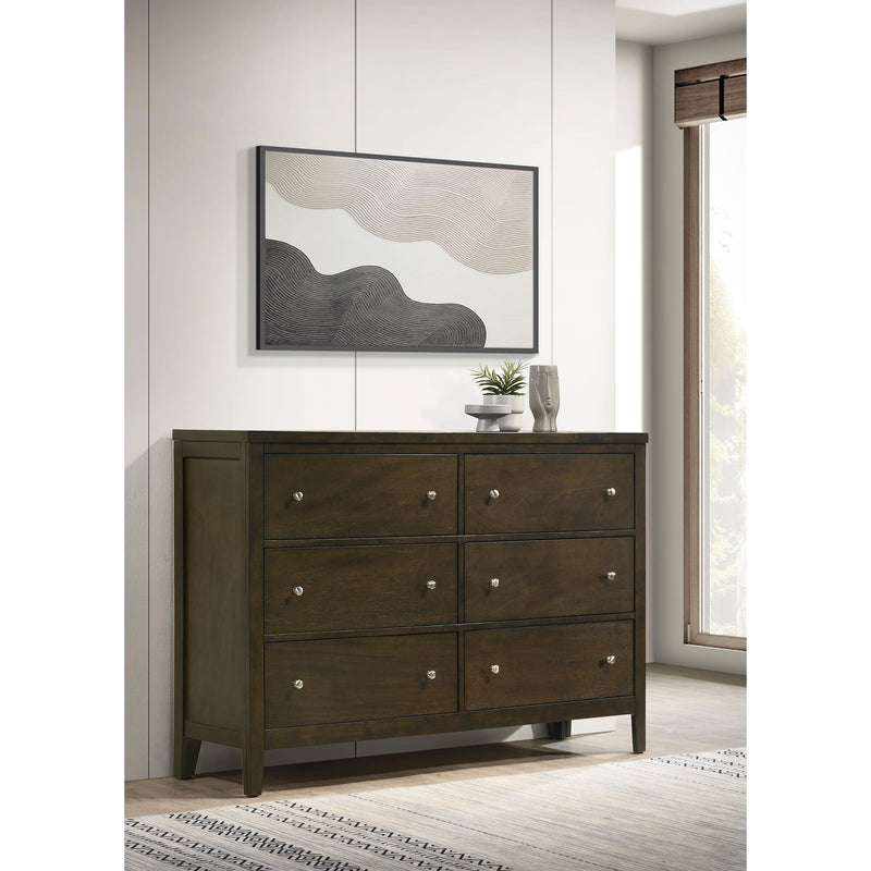 Coaster Furniture Wilkes 224423 6-Drawer Dresser Cabinet - Dark Cocoa Coaster Furniture Wilkes 224423 6-Drawer Dresser Cabinet - Dark Cocoa