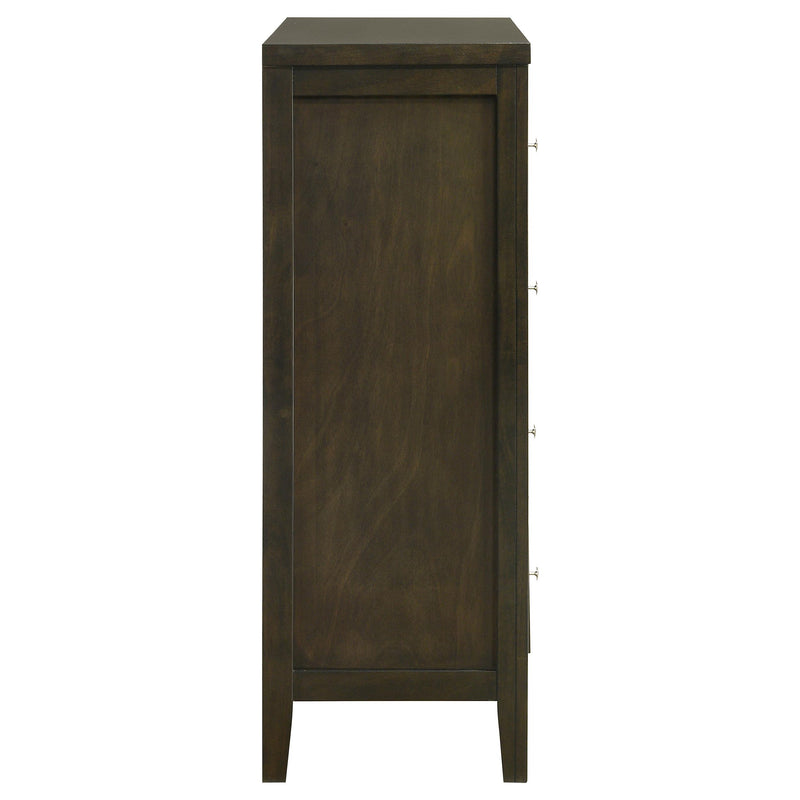 Coaster Furniture Wilkes 224425 4-Drawer Chest of Drawers - Dark Cocoa IMAGE 8