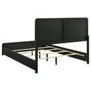  Coaster Furniture Cavelle 223661Q 51-inch Upholstered Queen Bed - Black IMAGE 3