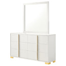  Coaster Furniture Marceline 222933M 6-Drawer Dresser with Mirror - White IMAGE 3