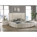  Coaster Furniture Sonya 360111KE Upholstered Eastern King Round Storage Bed - Ivory IMAGE 6