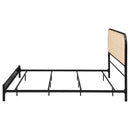  Coaster Furniture Amherst 360351KE Radio Weave Rattan Metal Eastern King Bed - Black IMAGE 4