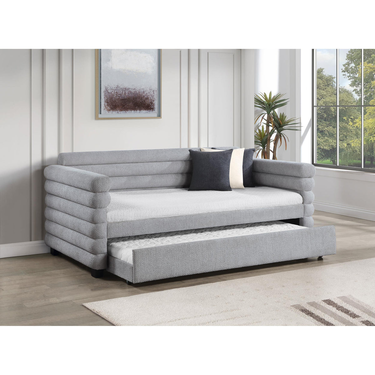 Coaster Furniture Patricia 300718 Boucle Upholstered Twin Day Bed with