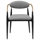  Coaster Furniture Alexis 182682 Fabric Upholstered Dining Arm Chair - Grey IMAGE 2