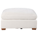  Coaster Furniture Lakeview 551463 Rectangular Upholstered Ottoman - Ivory IMAGE 2