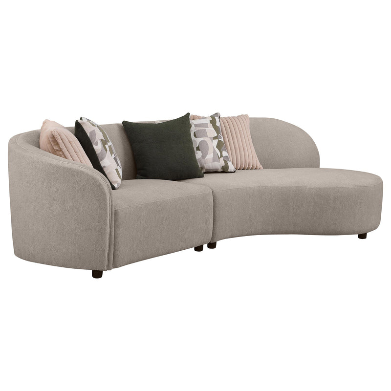 Coaster Furniture Fayette 504920 2 pc Upholstered Sectional Sofa - Greige IMAGE 1