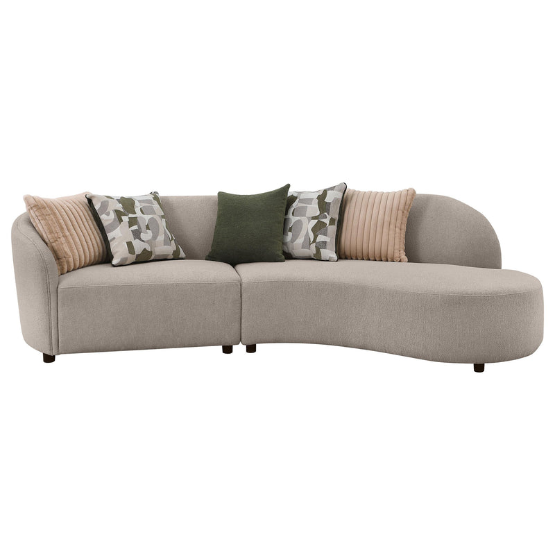 Coaster Furniture Fayette 504920 2 pc Upholstered Sectional Sofa - Greige IMAGE 2
