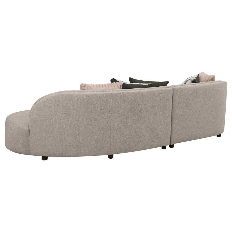 Coaster Furniture Fayette 504920 2 pc Upholstered Sectional Sofa - Greige IMAGE 3
