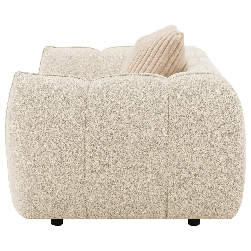  Coaster Furniture Winchester 503999 Boucle Upholstered Chair and a Half - Sand Pebble IMAGE 4