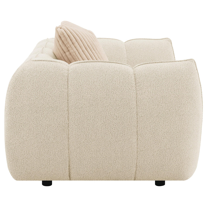  Coaster Furniture Winchester 503999 Boucle Upholstered Chair and a Half - Sand Pebble IMAGE 7