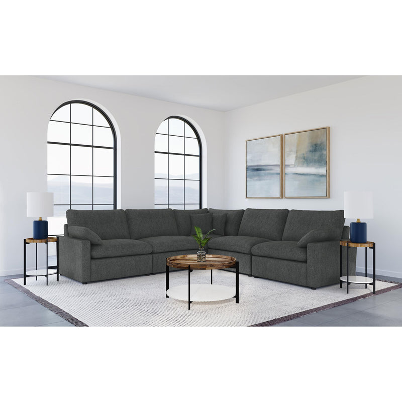  Coaster Furniture Collins 609530P 5 pc Modular Power Reclining Sectional - Dark Grey IMAGE 10