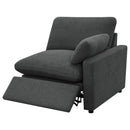  Coaster Furniture Collins 609530P 5 pc Modular Power Reclining Sectional - Dark Grey IMAGE 12